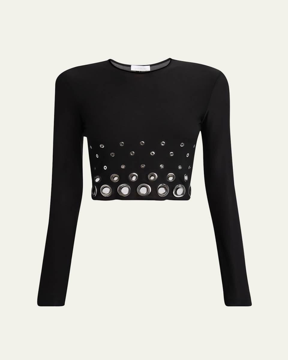 Grommet Crop Top
